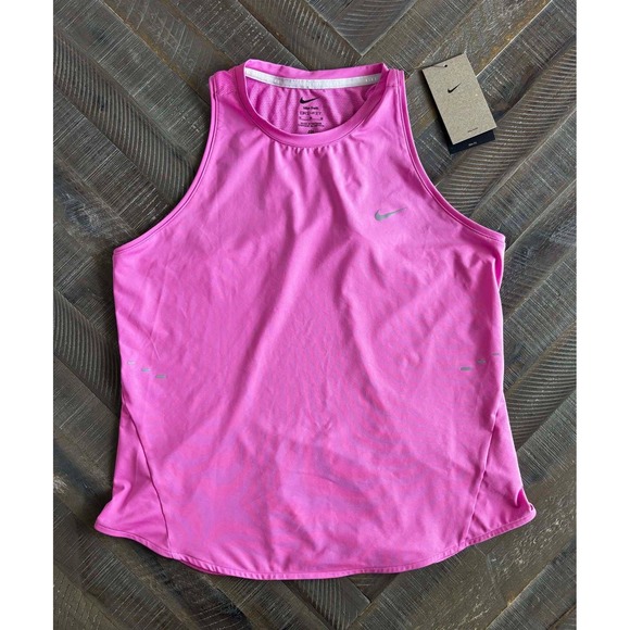 Nike Tops - Nike Swift Dri-FIT Running Tank Top Womens Medium Pink Slim Fit HQ0620-675 NWT